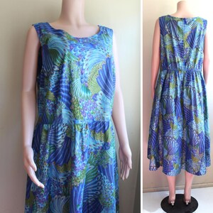 Rockabilly Pinup Style : Retrolicious Fit Flare Dress 3X Plus Peacock Motif Retro 1950s