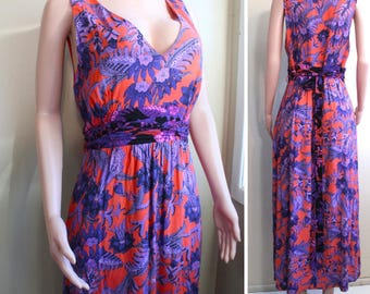 Vestido largo Maeve de Anthropologie - Estampado floral tropical - talla L