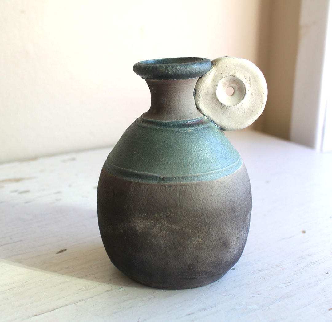 Shamanic Art Deco : Art Studio Pottery Wheel Thrown Raku Vase Incised ...