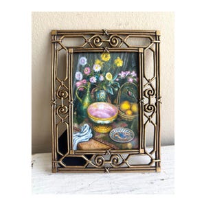 Steampunk Revival : Curved Trellis Metal Frame for 3 X 5 Photo
