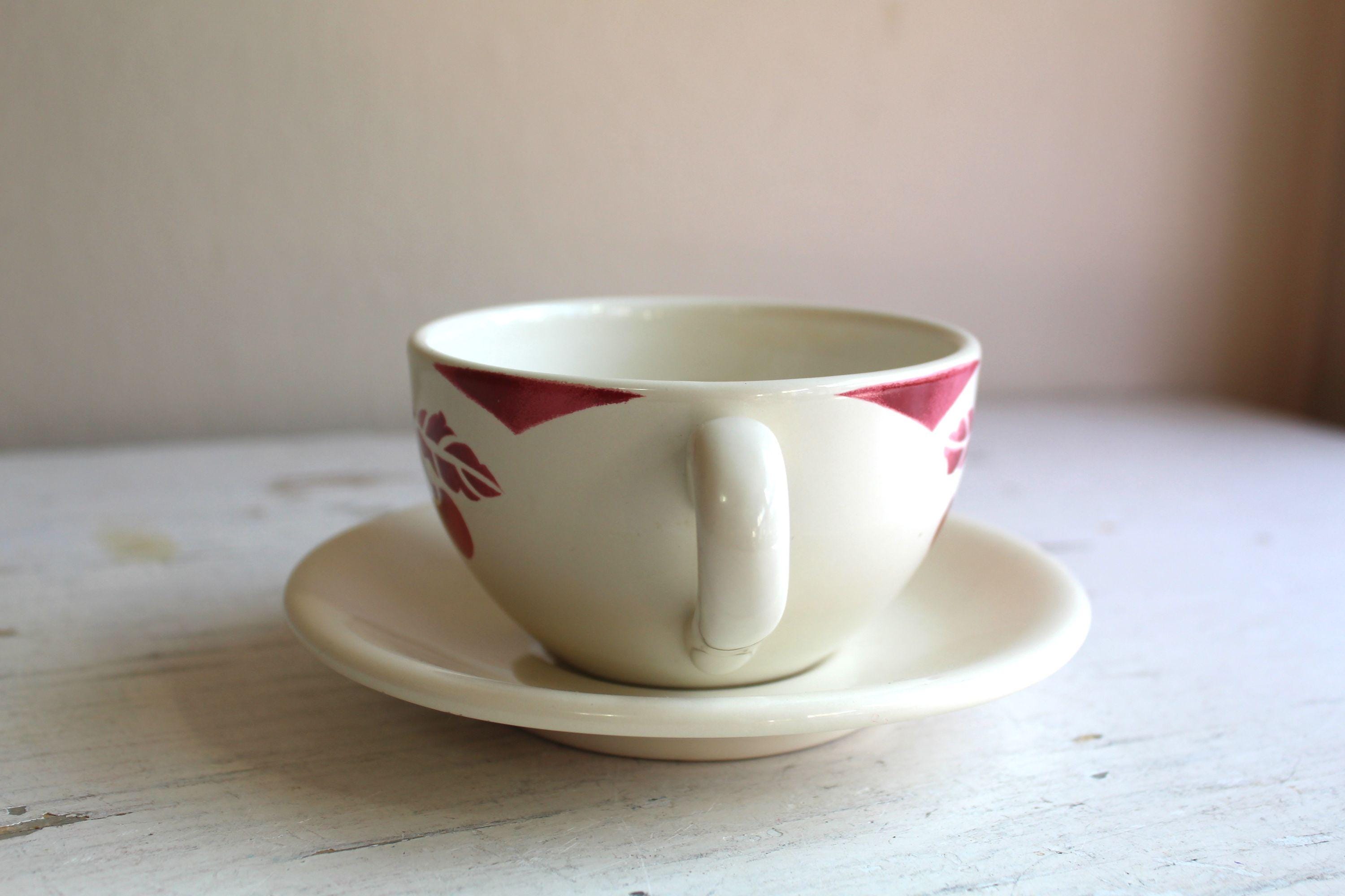 Vintage Le Comptoir De Famille Tea Cup and Saucer Set: French