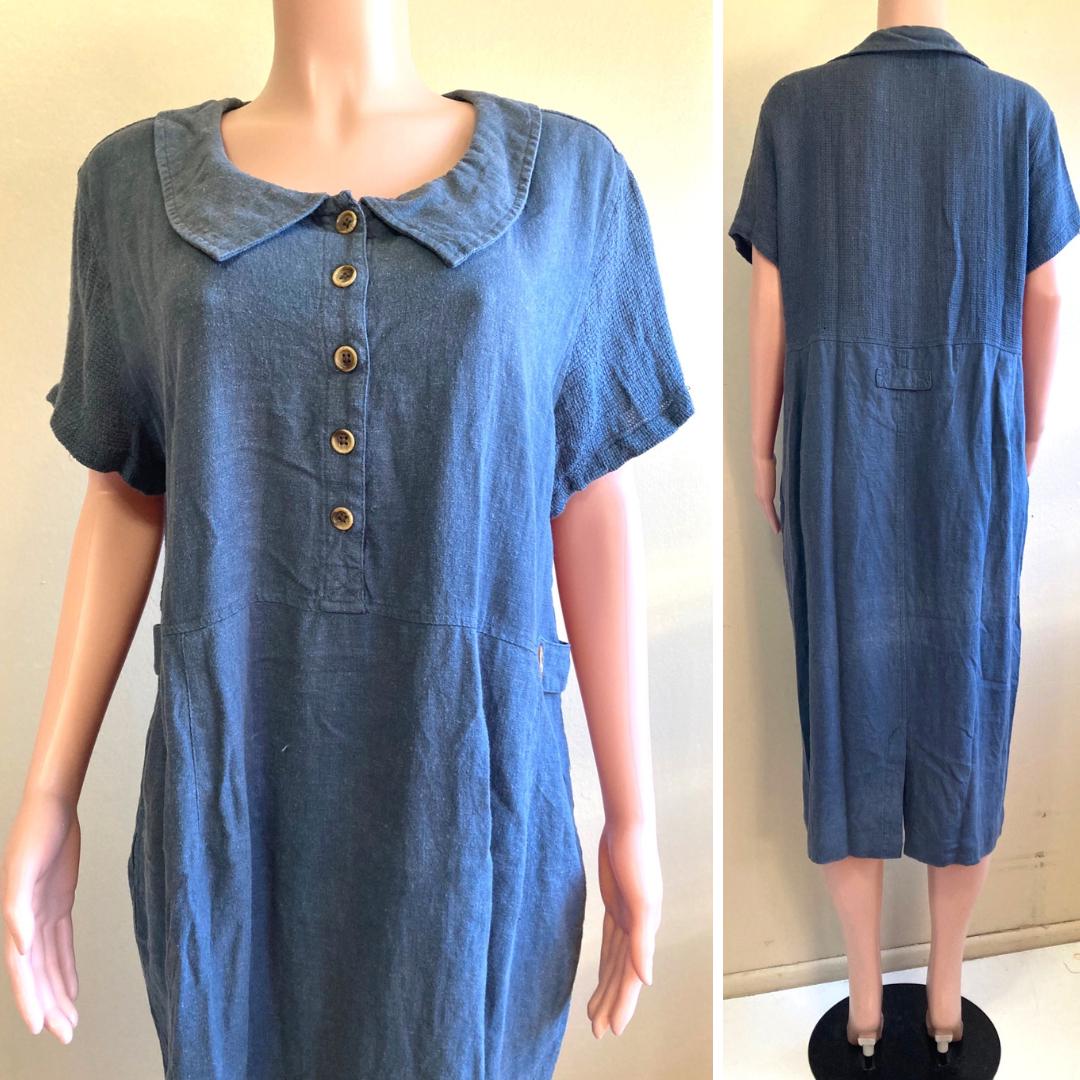 90s Flax Dress - Etsy