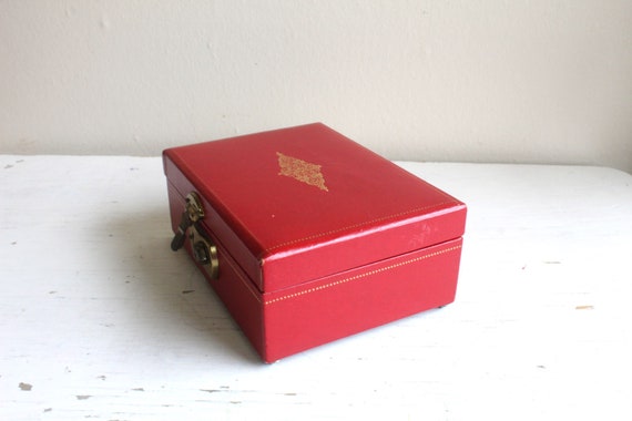 Lady Alice Red Small Jewelry Wind Up Music Box wi… - image 5