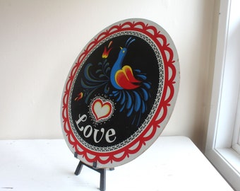 Pop Art Americana: 15,5 średnicy Pennsylvania Dutch Hex Love