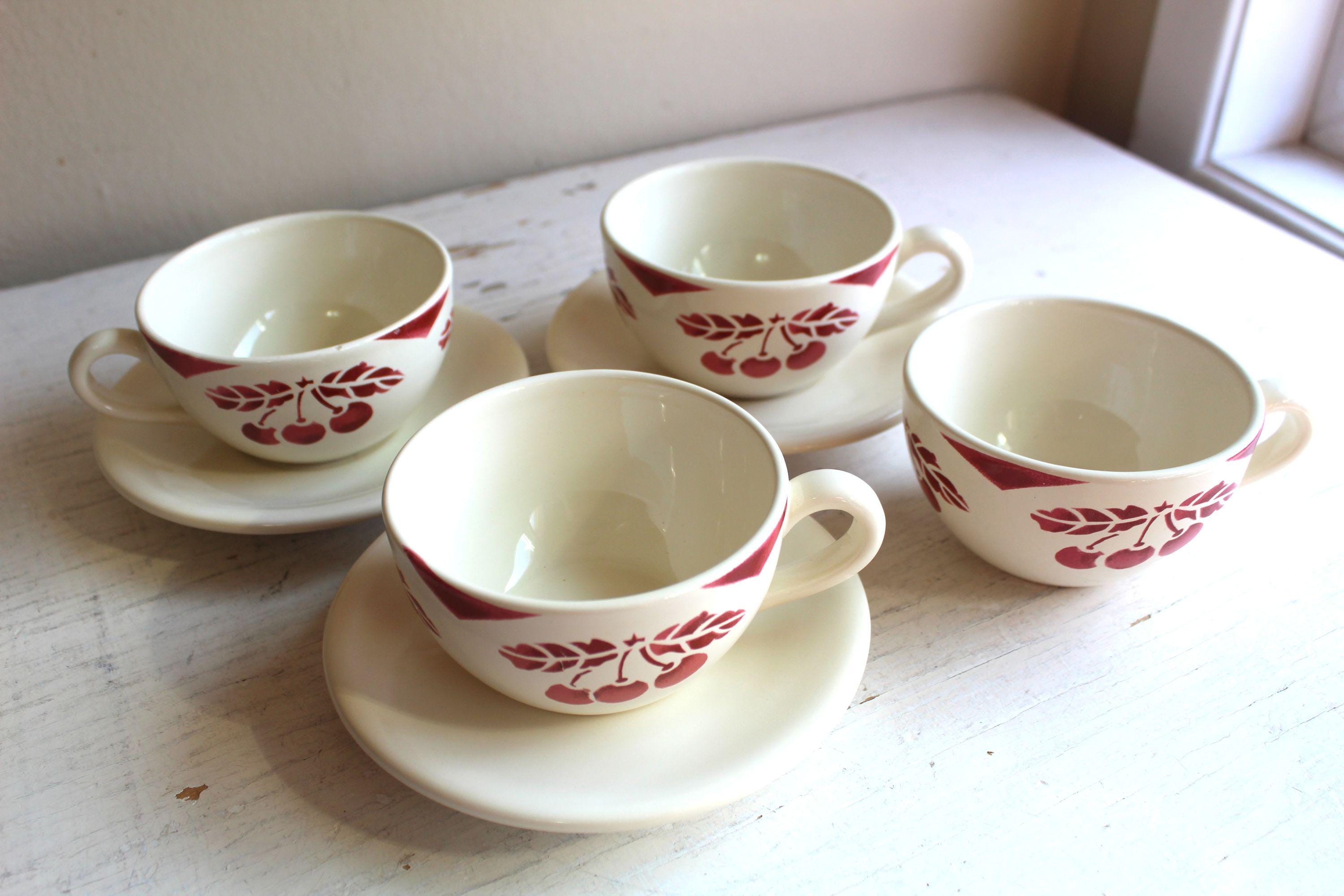 Vintage Le Comptoir De Famille Tea Cup and Saucer Set: French