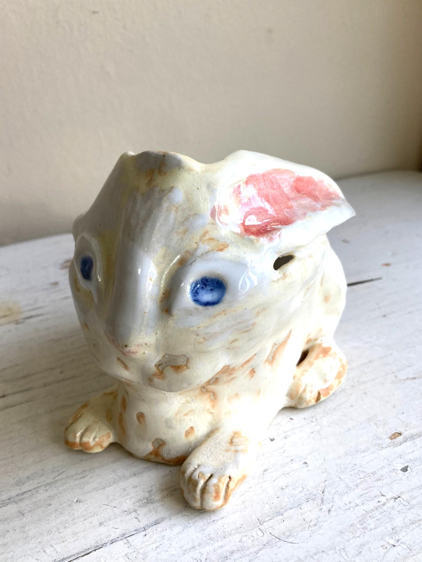 Geo Rabbit Pottery Hand Built Rabbit Bunny Planter : Art School Pottery - Etsy