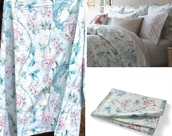 Pastel Chinoiserie Queen Duvet Cover : Frontgate Margeaux, All Cotton