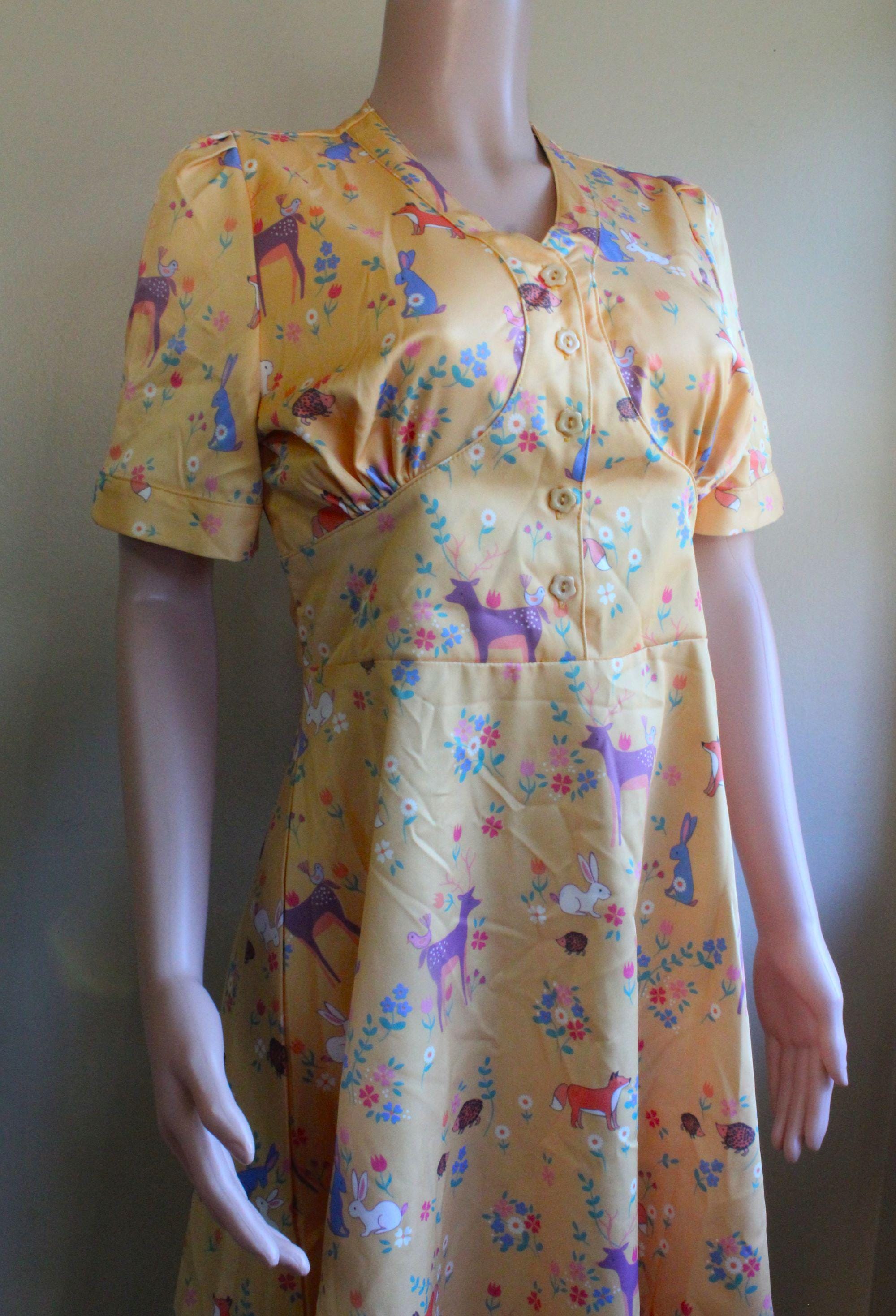 Retro Lindy Bop Fit Flare Dress: Naive Animal Print, Size 8