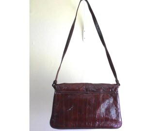 Vintage Genuine Eel Skin Woven Leather Belt, Vintage Eel  display picture 1