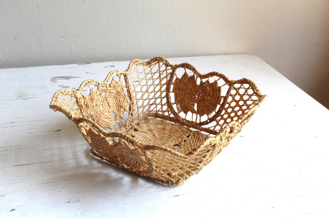 Delicate Handcraft : Handwoven Sisal Lacy Needlewoven Basket Bowl - Etsy