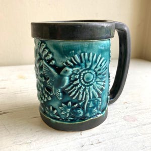 Whimsical Handmade Mug, Studio Pottery Coffee Tea Cup