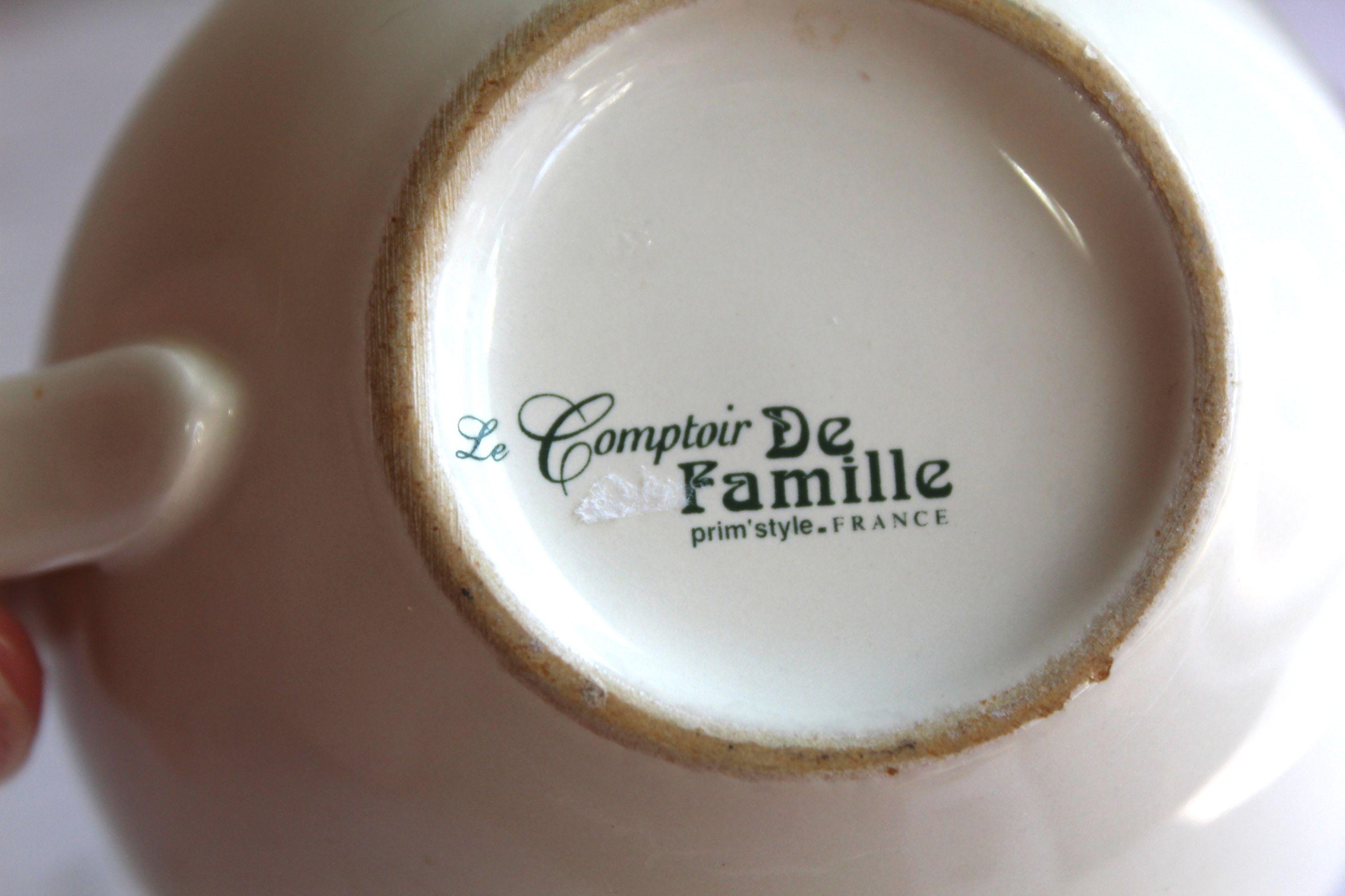 Vintage Le Comptoir De Famille Tea Cup and Saucer Set: French