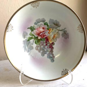 Antik låg skål i jugendstil från 1900-talet av Three Crown China, transferwareporslin