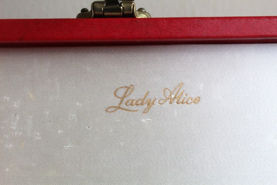 Lady Alice Red Small Jewelry Wind Up Music Box wi… - image 7