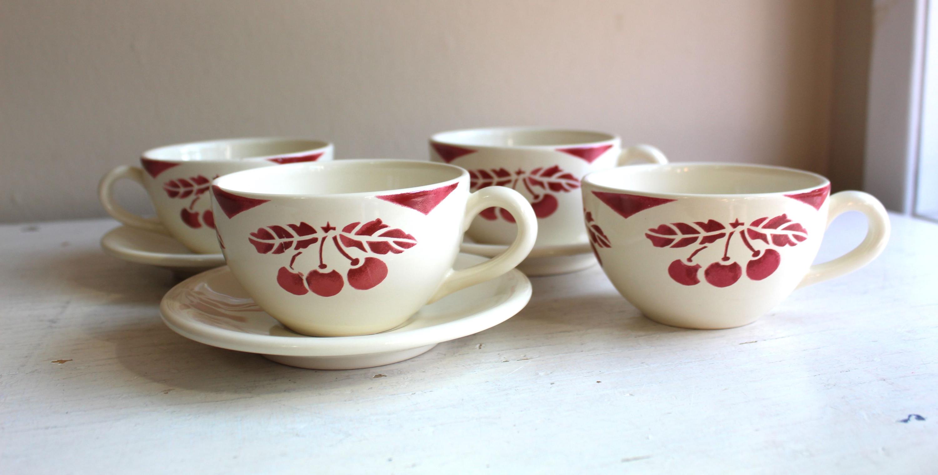 Vintage Le Comptoir De Famille Tea Cup and Saucer Set: French