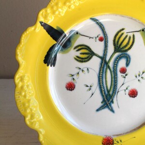 Lou Rota Nature Table プレート 2枚セット Lou Rota Nature Table Anthropologie Hummingbird Yellow Salad