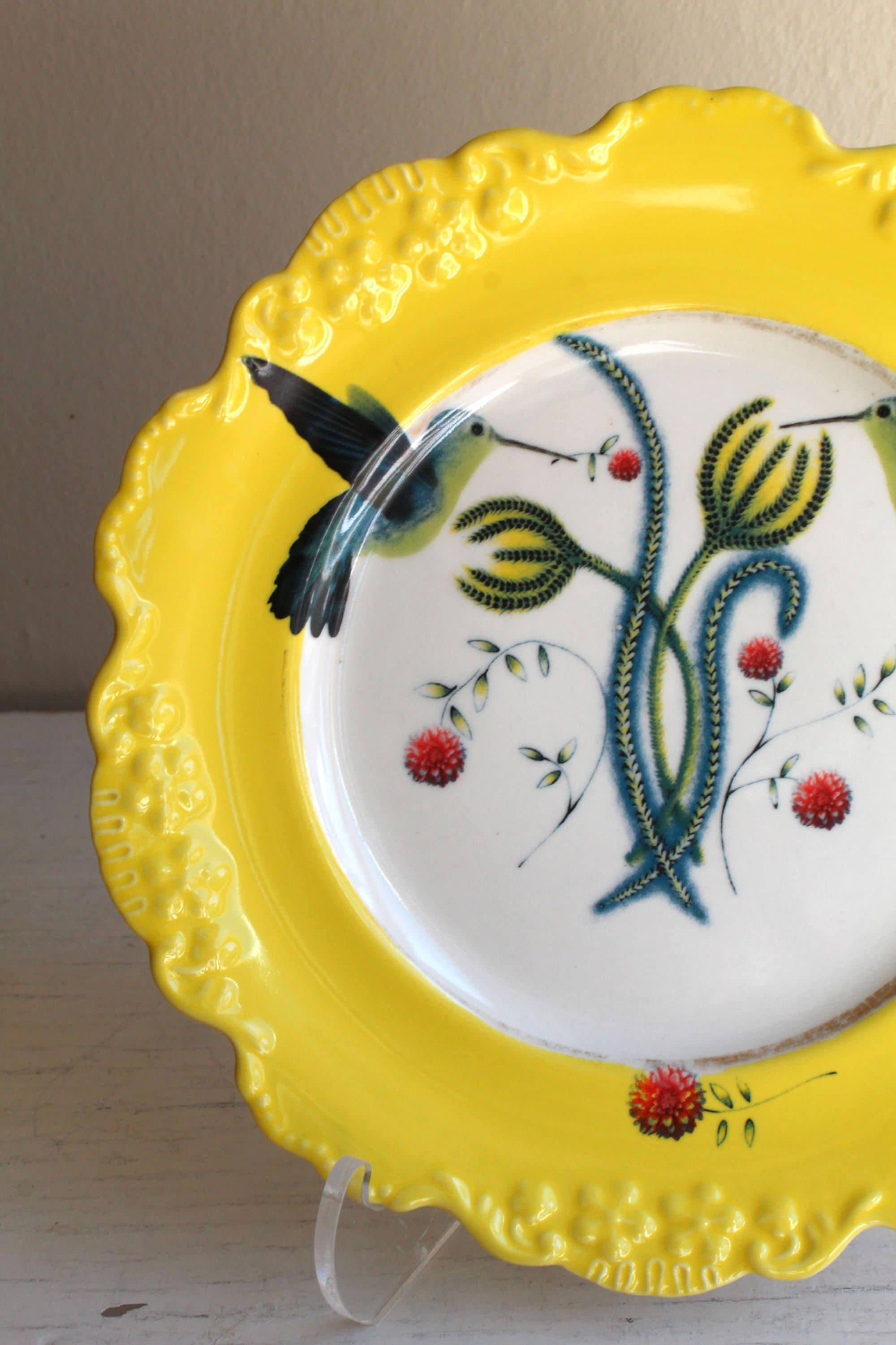 Lou Rota Nature Table Anthropologie Hummingbird Yellow Salad