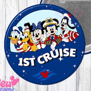 1st Cruise Celebration Button, First Cruise Button, Cruise Vacation Pin, Family Cruise Button, Cruise Keepsake Gift