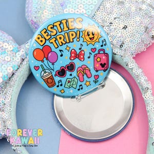 Besties Trip Celebration Pinback Button - Park Day Button - Best Friend Park Day - Disney Button
