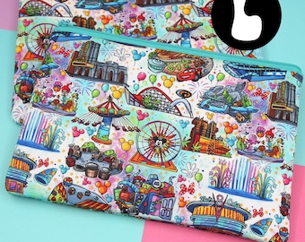 Estuche grande con cremallera para agenda Happy Attractions