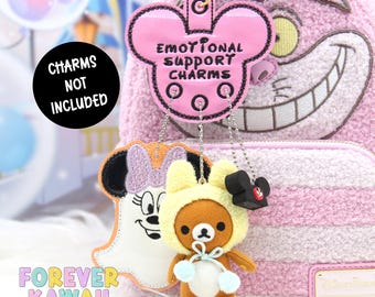 Houder voor emotionele steun – roze glitter muiskop sleutelhanger – organizer tashanger – voeg je favoriete bedels toe