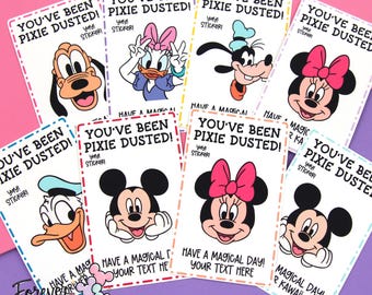Pixie Dust Stickers Pack, Personalized Disney Inspired Stickers, You've Been Pixie Dusted Cards, Park Trip Gifts, Family Vacation Stickers