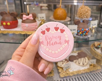 Disney Mama Cake - Park Day Celebration Pinback Button - Girly Button - Disney Button