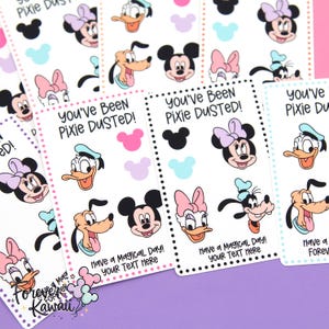 Pixie Dust Stickers Pack, Personalized Disney Inspired Stickers, You've Been Pixie Dusted Cards, Park Trip Gifts, Family Vacation Stickers