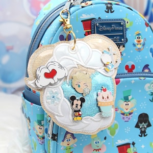 Portachiavi Elsa Pin Trading / Porta spille smaltato a 5 fori / Portachiavi con espositore per spille