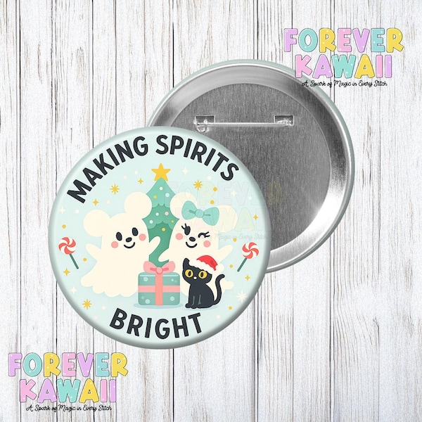 "Maing Spirits Bright Ghosts"" Anstecker - ""Gruss-Maus"" Anstecker - ""Happy Birthday"" - ""Happy Party""."