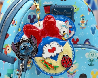 Snow White Pin Trading Keychain | 5 Hole Enamel Pin Holder | Pin Display Keychain