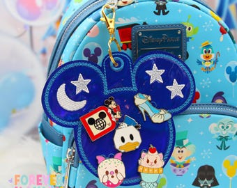 Sorcerer Mouse Pin Trading-sleutelhanger – Kawaii Disney Bag Charm, Park Magic-vinyl speldhouder, handgemaakte muissleutelhanger