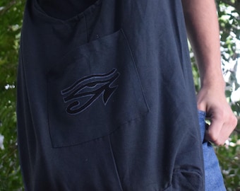 Black Eye of Horus Shoulder Bag with Matching Key Ring