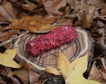 Dragon’s Blood Smudge Stick Bundle, Sage Cleansing Kit, Smudging Herbs, Witchcraft Supplies, Energy Purification Ritual Beginner Set