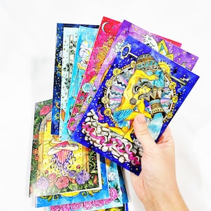 Conjunto de 12 cartões de felicitações de astrologia