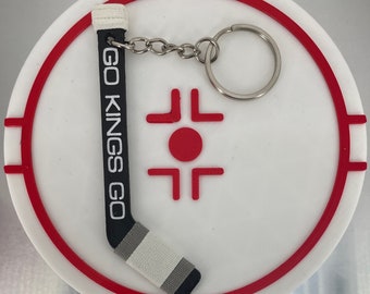 Personalized LA Kings Hockey Stick Keychain: Los Angeles Fan Gift