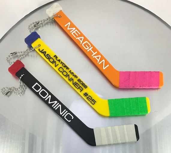 Personalized Mini Hockey Stick Bag Tag Keepsake or Gift Etsy