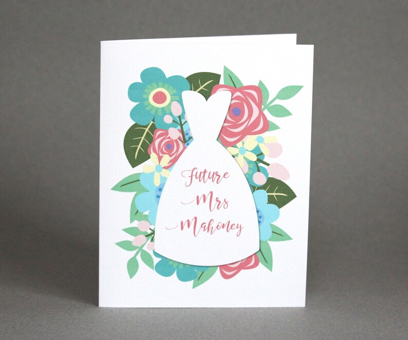 Future Mrs Personalized Bridal Shower Card Fl Wedding Image 0