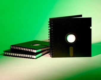 One Black Floppy Disk Notebook - Nerdy Notebook v1.0
