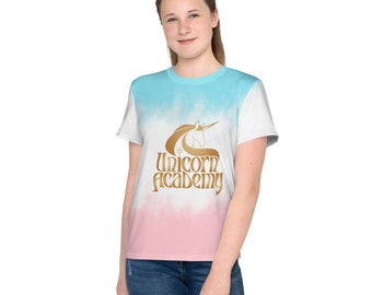 Unicorn Academy T-shirt ras du cou pour enfant, tailles 8-20