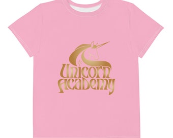 Unicorn Academy T-shirt ras du cou pour enfant, tailles 8-20