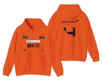 McLaren Formula 1 Team 2024 Unisex Hoodie - Lando Norris 4 - F1 Gift - Racing Hoodie - McLaren Fan Hooded Sweatshirt - Motorsport Lover