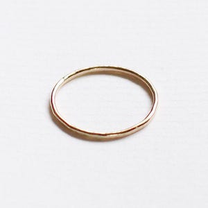 thin 14k gold fill ring - dainty simple stacking band - &quot;linea&quot; ring by elephantine