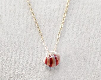 kerry in candy stripe - glass bead necklace by elephantine
