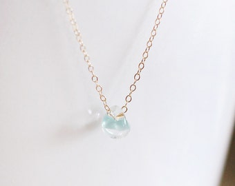 kerry in powder blue - glass bead necklace by elephantine