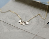 akira necklace - modern geometric 14k goldfill necklace - dainty everyday gift for her