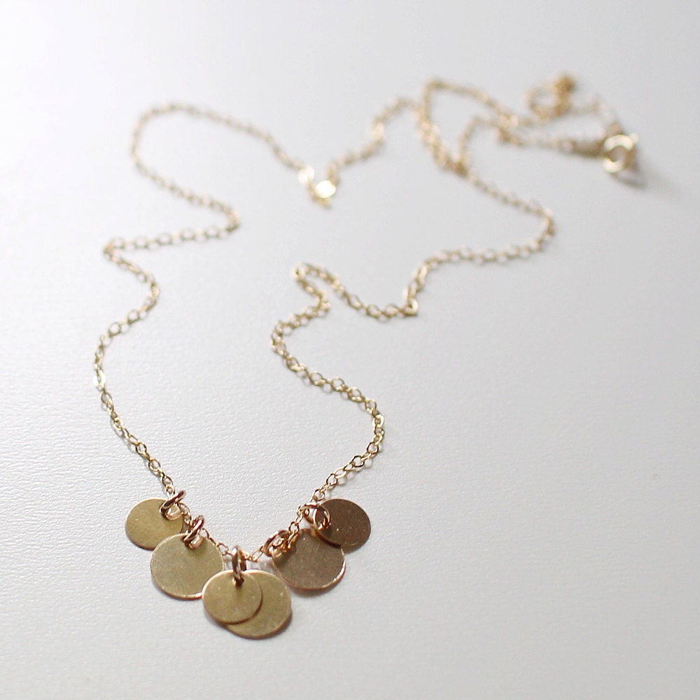 Bellissima Necklace 14k Gold Filled Coin Necklace Gold - Etsy