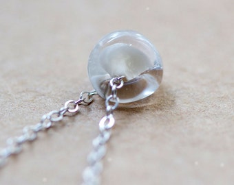 kerry in white - glass bead necklace