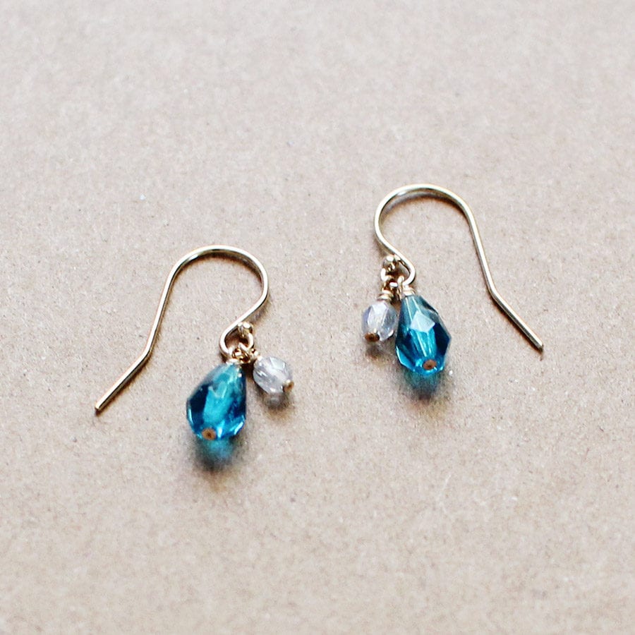 Yael Blue Teardrop Earrings | Etsy