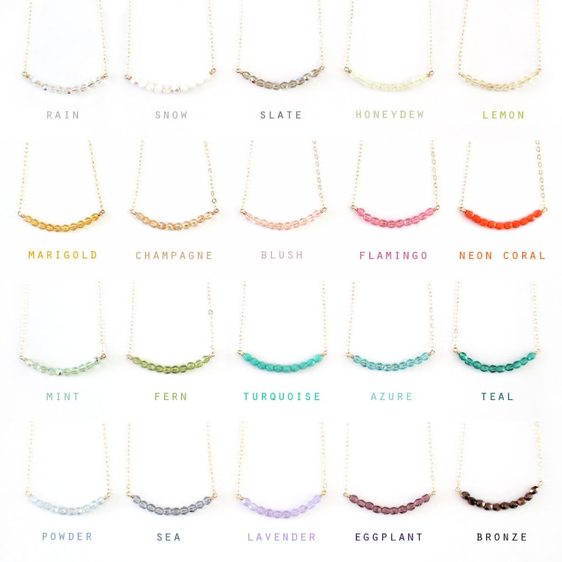 you & me necklaces best friend necklaces dainty beaded necklaces handmade necklaces by elephantine 画像 4